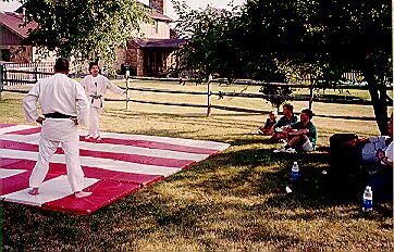 Outdoor Dojo: Doc, Beatrice, Eli, John Paul, BC